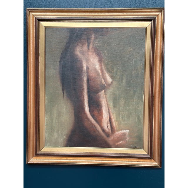 R. Wikheim, Nude Study, 1975, Oil Painting on Canvas, Framed For Sale - Image 9 of 18