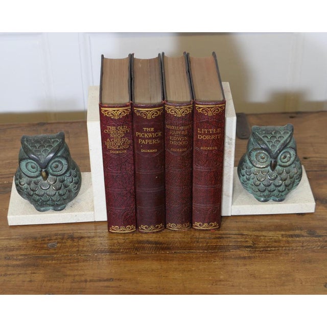 1950s Mid-Century Marble and Bronze Bookends, 1950s For Sale - Image 5 of 7