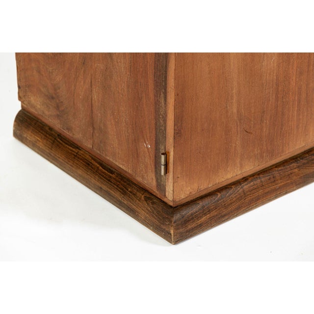 Antique French Art Deco Mahogany Wardrobe Armoire Cabinet, 1940s For Sale - Image 11 of 17