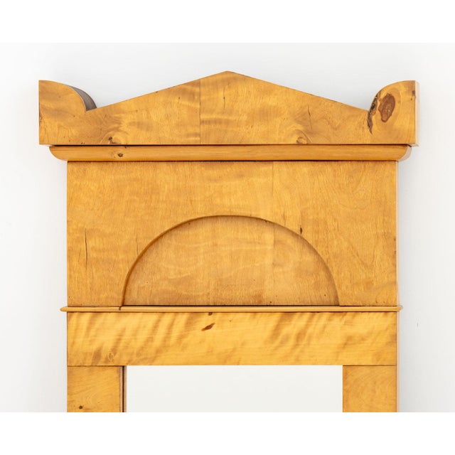 Biedermeier Biedermeier Style Maple Wall Mirror For Sale - Image 3 of 7