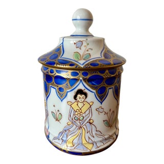 Sherle Wagner Porcelain Chinoiserie Lidded Jar Italy For Sale