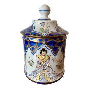 Sherle Wagner Porcelain Chinoiserie Lidded Jar Italy