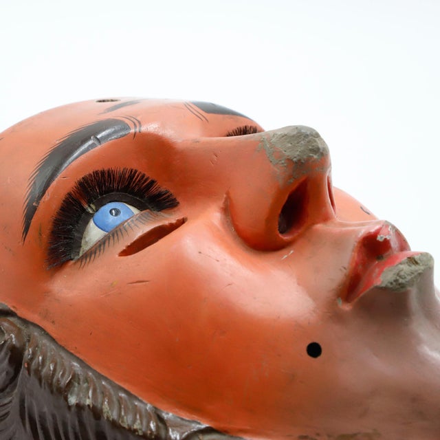 1960s Mexican Parachico Mask with Montera For Sale - Image 9 of 17