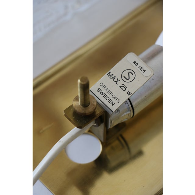 Glass and Brass Wall Lights by Carl Fagerlund for Orrefors, 1960s, Set of 2 For Sale - Image 12 of 18
