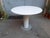1970s Round Dining Table in White Carrara Marble with White Marble Column, 1980s For Sale - Image 5 of 5