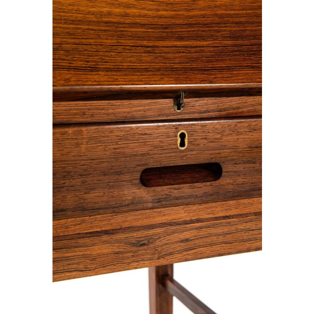 Danish Rosewood Secretaire by Kai Winding for P. Jeppesen, 1950s For Sale - Image 6 of 14