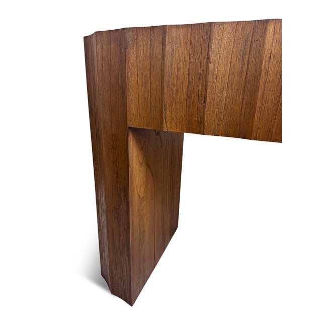 Scalloped Oval Wood Console Table For Sale - Image 12 of 12