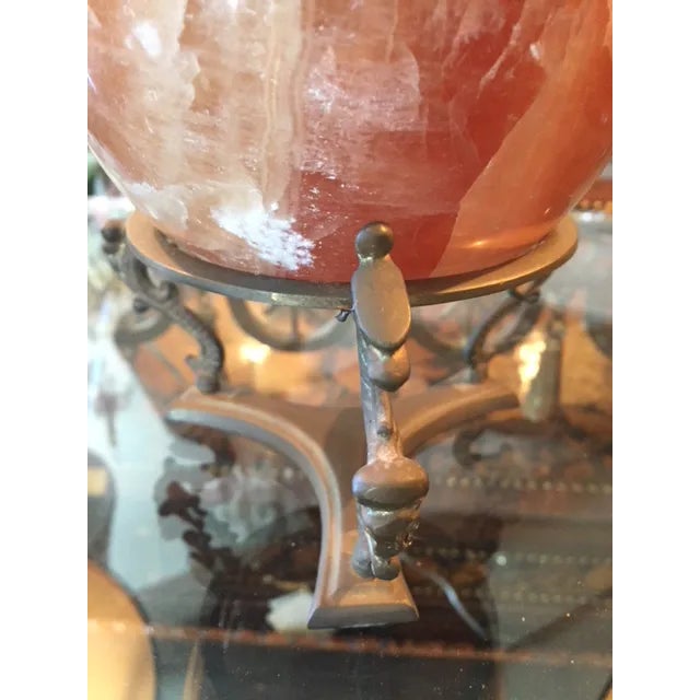 Marble Egg With Brass Display Stand Egg on Base Stand: 10.5" H Egg: 8" H, 5 1/2" Diameter Base: 3 1/2" H 5 1/2 " Diameter