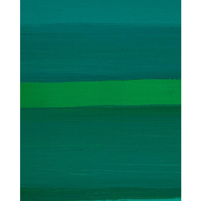 "Horizontal Lines 7" Small Abstract Acrylic Painting by Simon Findlay For Sale - Image 6 of 8