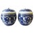 Vintage Large Blue and White Porcelain Dragon Ginger Jars S/2 For Sale In New York - Image 6 of 7