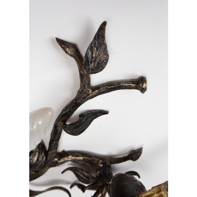 Brutalist Spanish Wrought Iron Wall Sconce, 1950 For Sale - Image 6 of 10