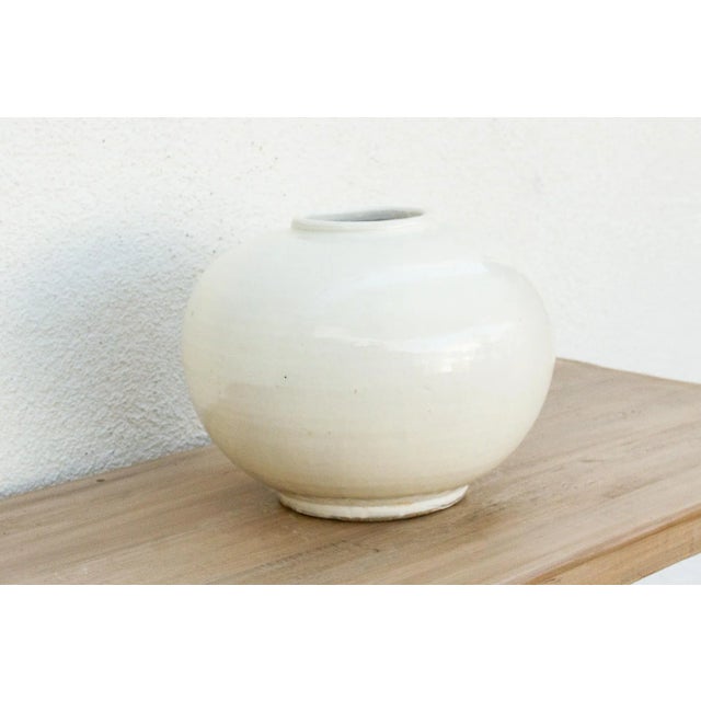 Large Zen Inspired White Glaze Pot For Sale - Image 4 of 7