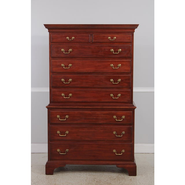 Age: C.2003 Details: Finish no.24 Model 164 Cherry Bracket Feet Dovetailed Drawer Construction High Quality Construction...