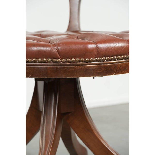 Chesterfield Office Chair in Cowhide Leather For Sale - Image 12 of 14