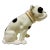 Vintage Ceramic White and Brown English Bulldog For Sale