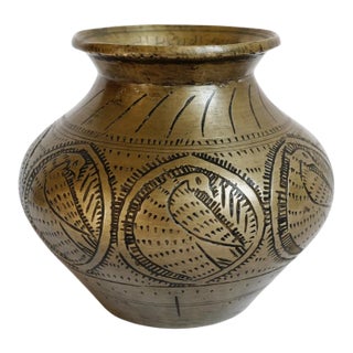 Vintage Bronze Nepal Small Ritual Vase For Sale