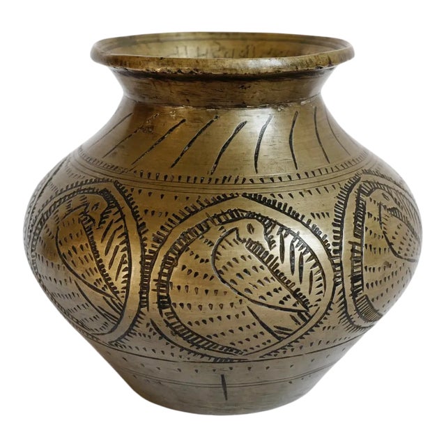 Vintage Bronze Nepal Small Ritual Vase For Sale