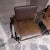George Nelson 1950s Vintage Brown Leather Paddle Chairs Set of Four Ward Bennett For Sale - Image 4 of 12