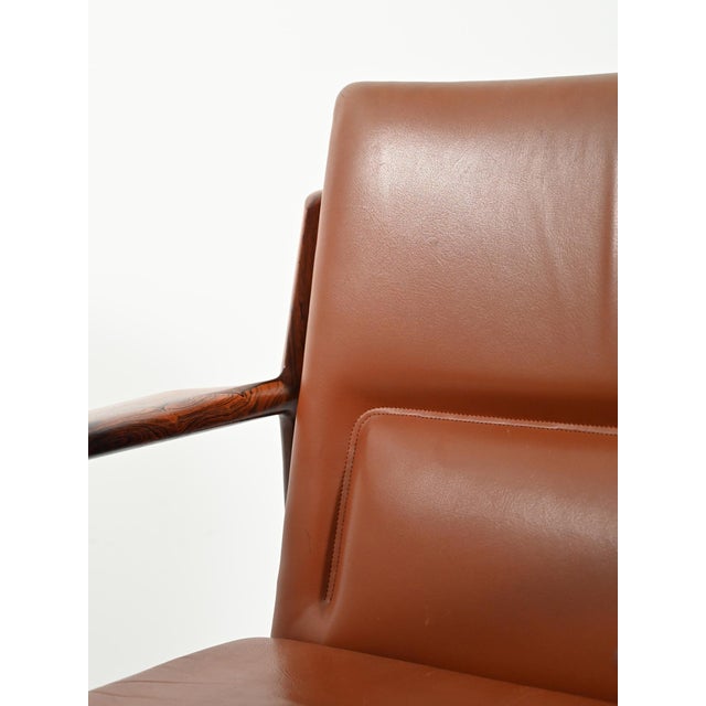 Ark Armchairs in Leather by Arne Vodder for Sibast, 1960s, Set of 2 For Sale - Image 11 of 17