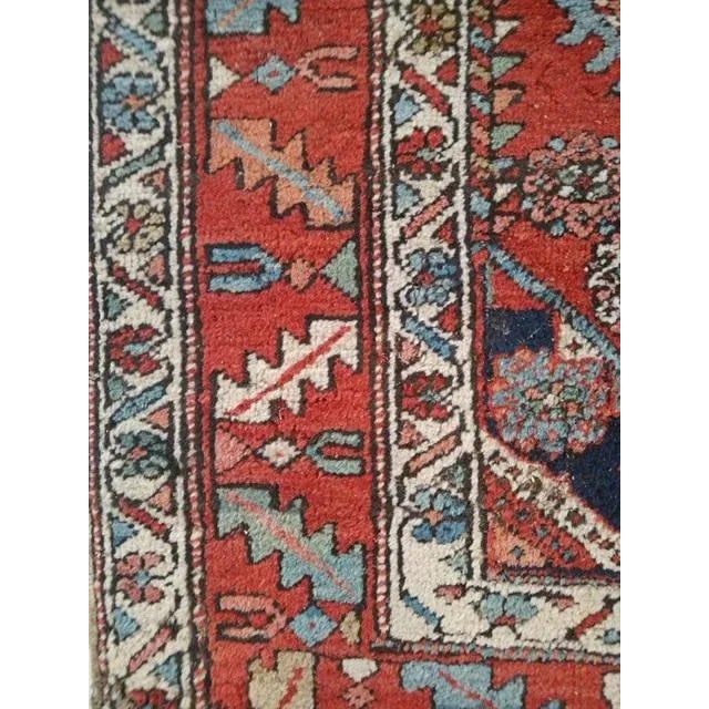 Navy Blue 1920s Antique Serapi Runner For Sale - Image 8 of 11