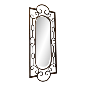 53 1/2" Scrollwork Iron Wall Mirror
