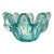 Mid-Century Italian Murano Style Aqua Blue Swung Glass 8-Finger Trinket Dish For Sale
