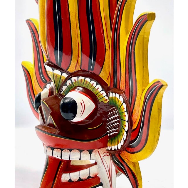 Carved Mayura Raksha Mask For Sale - Image 6 of 9