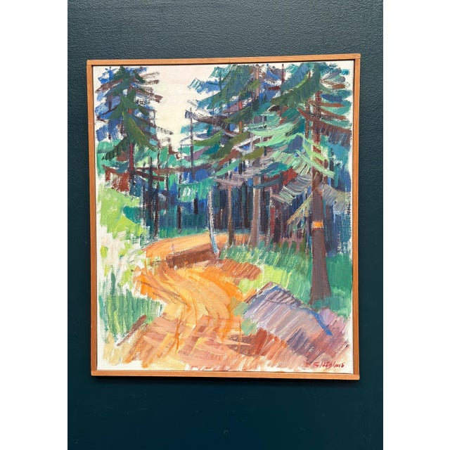 Gustaf Höglund, Spår, 1950s, Oil Painting on Canvas, Framed For Sale - Image 6 of 18