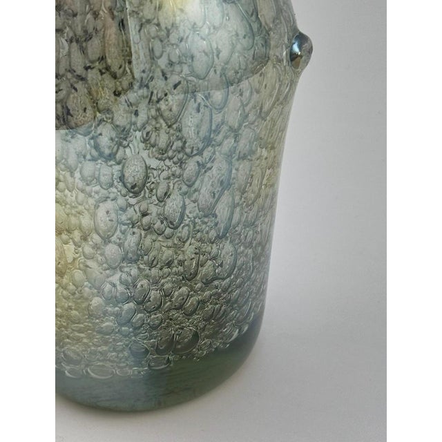 Iridescent Murano-Style Freeform Glass Vase with Efeso Bubble Effect, 1970s For Sale - Image 4 of 10