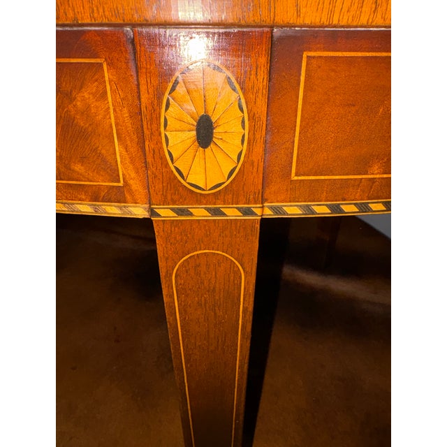 Classic sticky, inlaid, oval, coffee table, simple, elegant design with gorgeous inlay so easy to work into most room...