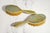 Rare Antique English Shagreen Vanity Set c.1920, Goldsmiths & Silversmiths London, 5-Piece Boxed Dressing Set Brushes Mirror For Sale - Image 12 of 15