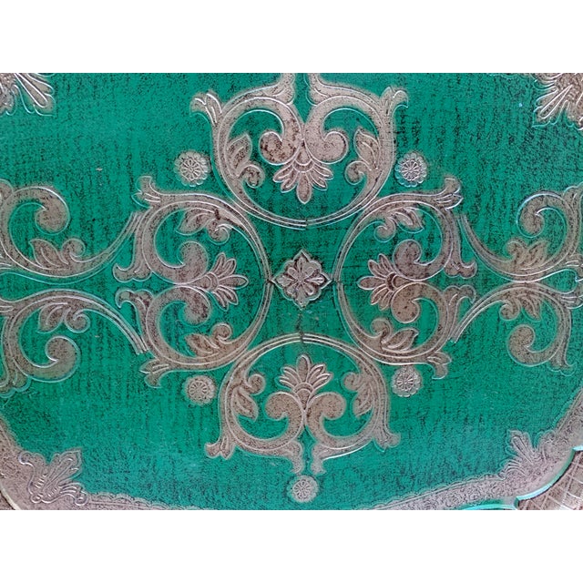 Vintage Midcentury Florentine Wood Decor Tray For Sale In Sacramento - Image 6 of 9
