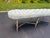 Modern Faux Bamboo Tufted Velvet Bench in Grey Blue Upholstery For Sale In New York - Image 6 of 18