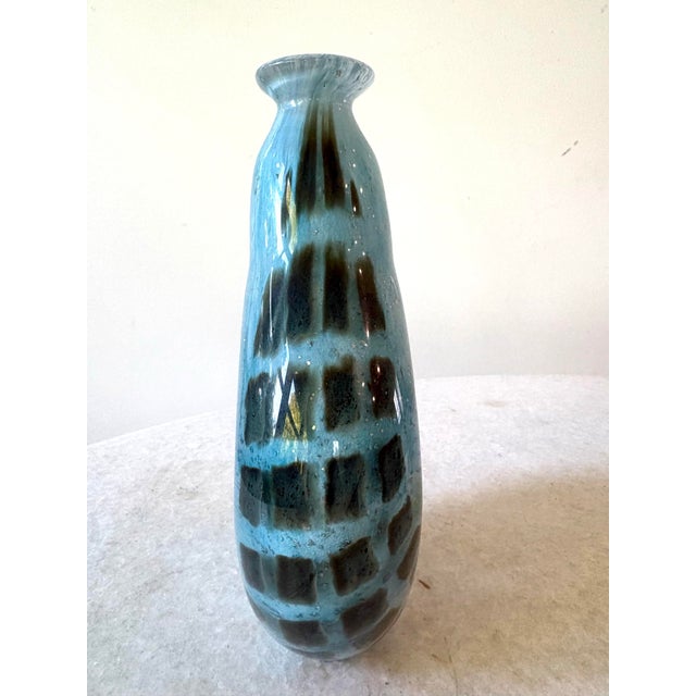 Stunning heavy handmade Murano art glass vase signed by artist.
