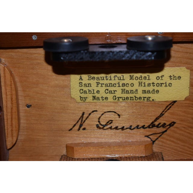 Wood Handmade San Francisco Streetcar Music Box By, Nate Gruenburg For Sale - Image 7 of 8