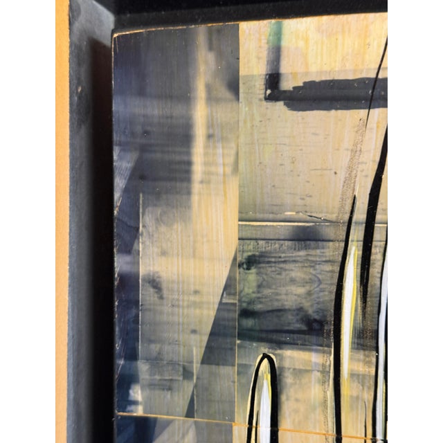 Yellow Nicely Framed Original Graffiti Collage Art For Sale - Image 8 of 17