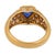 Vintage Heart Shape Sapphire Diamond 18k Yellow Gold Ring, Size 5 For Sale In Los Angeles - Image 6 of 7