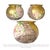Studio original art- old-world botanical vessel combining delicate floral decoupage, hand-applied gold leaf and a heavily...
