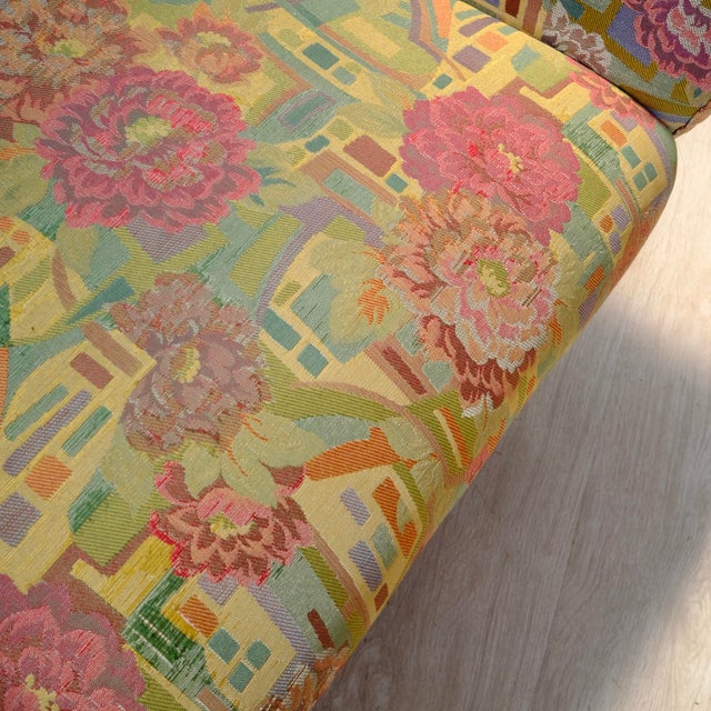 Reclining Armchair with Removable Footrest in Floral Fabric, 1960s For Sale - Image 10 of 17
