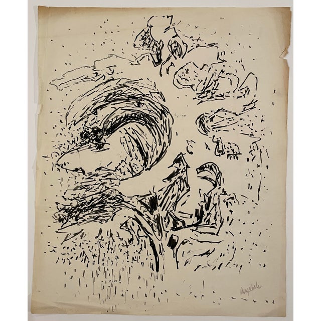 Modern 1960s Robert Angeloch Modern Drawing For Sale - Image 3 of 3