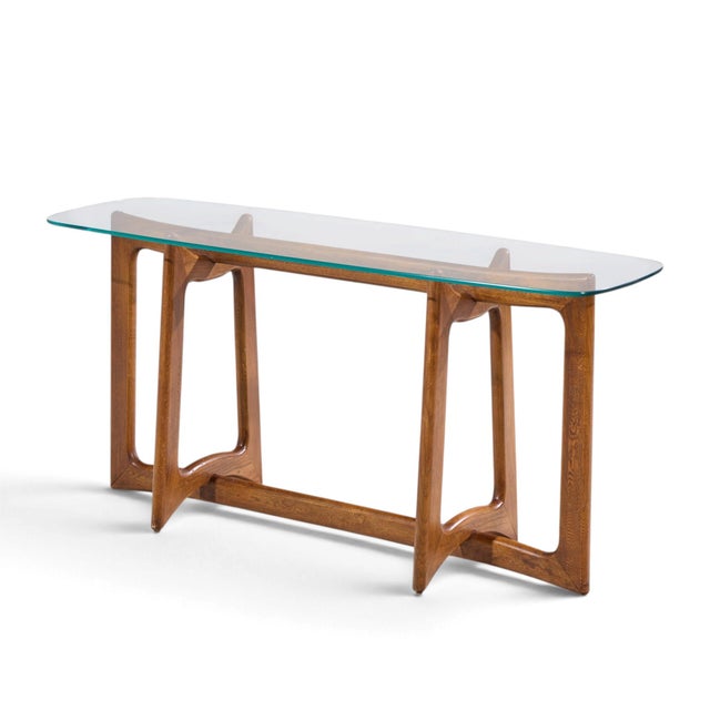 Brown Adrian Pearsall for Craft Associates Mid Century Sculptural Walnut Console Table For Sale - Image 8 of 9