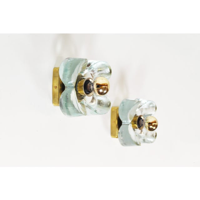 Metal Brass and Glass Wall Lamps from Sische, 1970s, Set of 2 For Sale - Image 7 of 7