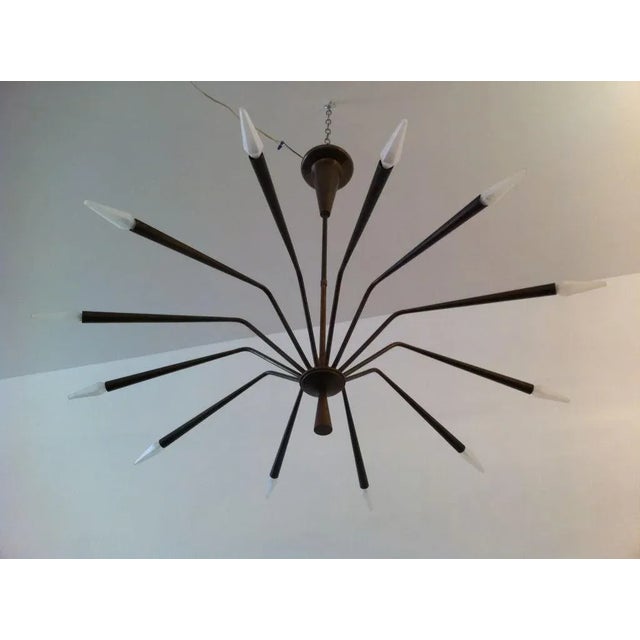 1960s Oscar Torlasco Futurist Chandelier For Sale In New York - Image 6 of 11