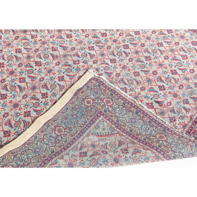 One-of-a-kind 19th Century Persian Tabriz Handmade Wool Rug For Sale - Image 4 of 7