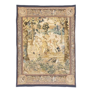 Vintage Chinese Aubusson Tapestry, 04'09 X 06'05 For Sale