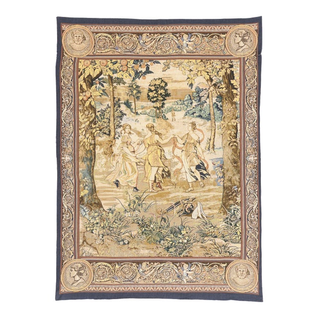 Vintage Chinese Aubusson Tapestry, 04'09 X 06'05 For Sale