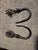 Pair Black Metal Drape Hold-Backs/Hooks For Sale In Atlanta - Image 6 of 7
