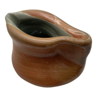 Early 21st Century Studio Stoneware Pottery Pinched Pitcher Pouring For Sale