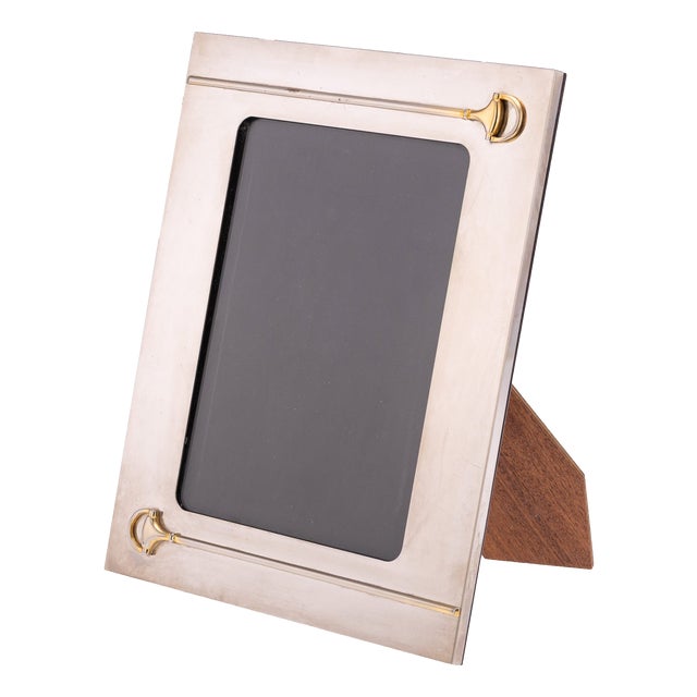 Vintage Italian Silver Plated-Photograph Frame from Gucci, 1920s For Sale