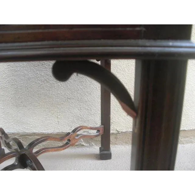 1980s Drexel Heritage Chippendale Side Table With Fretwork Details For Sale - Image 10 of 13